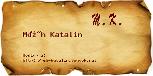 Méh Katalin névjegykártya