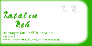 katalin meh business card